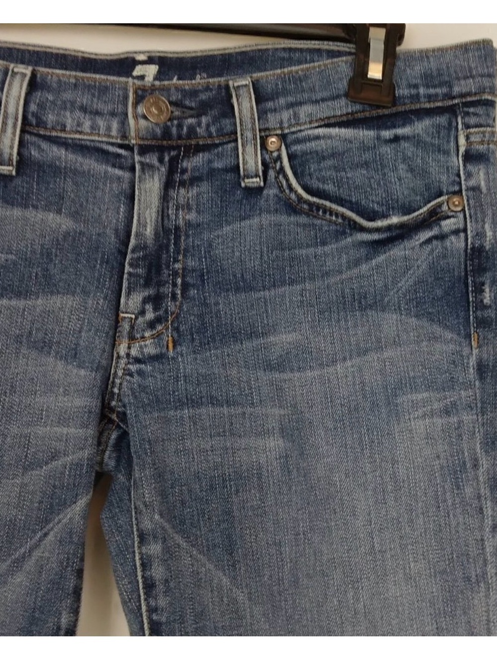 7FAM | Cropped Dojo Distressed Jeans | Size 32 - Picture 4 of 9
